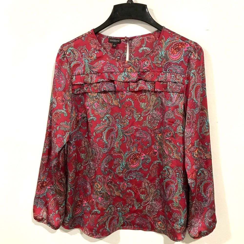 Talbots Flared Shirt Long sleeves Formal Office budines casual women’s L.